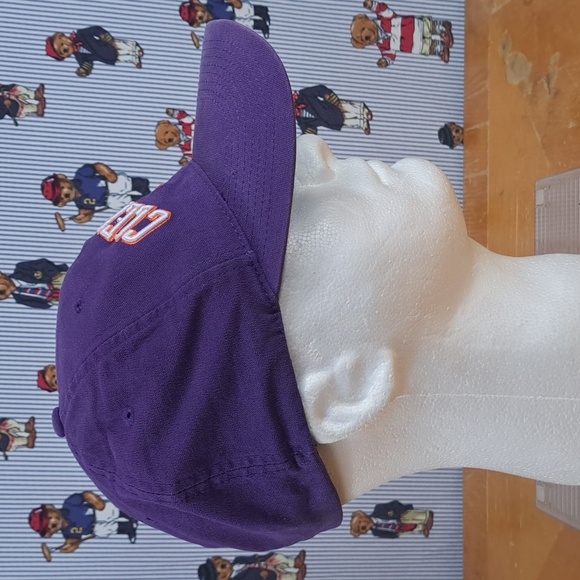 Nike Clemson Tigers center swoosh raised lettering purple & orange fitted hat - Picture 2 of 9